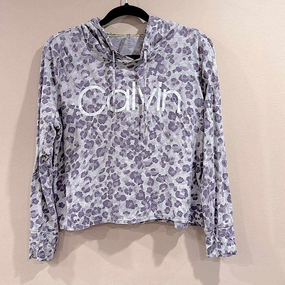 🔥Calvin Klein Gray and Purple Patterned Light Hoodie🔥